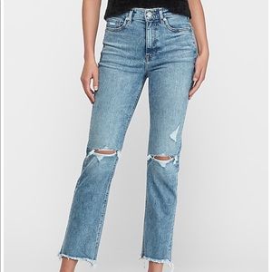 EXPRESS • high waisted straight leg jean